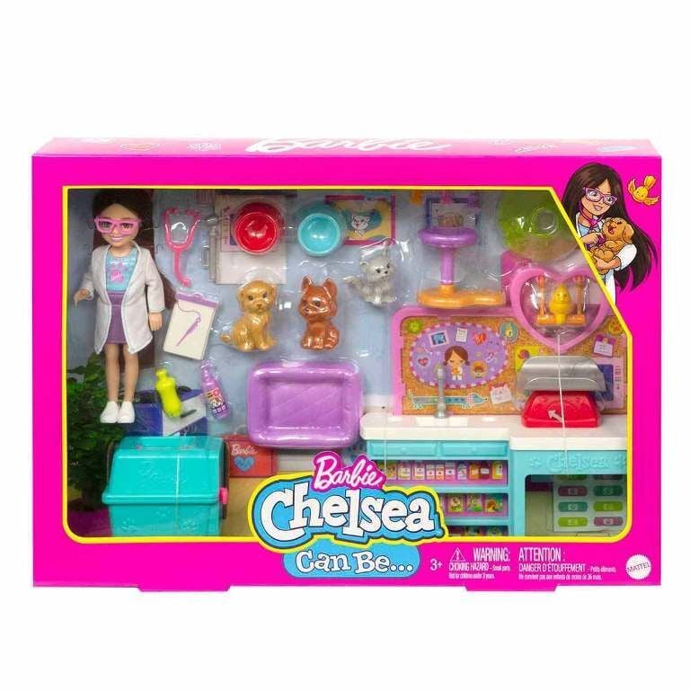 Mattel Hgt12 Barbie Chelsea Meslekleri Öğreniyor Veteriner Oyun Seti*4