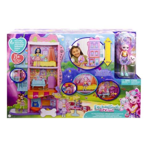 Mattel Hhc18 Enchantimals Şehir Evi Ve Kafe Oyun Seti*2