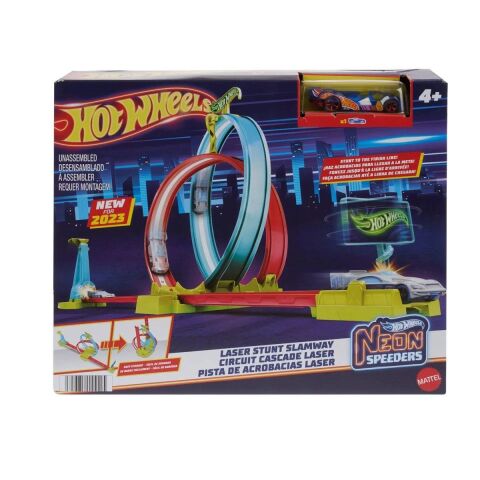 Mattel Hpc05 Hw Neon Yarışlar Çifte Çemberde Yarış Seti*3