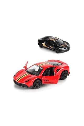 Ctoy-Mb302-1D Çek Bırak Kapıları Açılabilir Yarış Arabası 1:60 24'Lü Stant