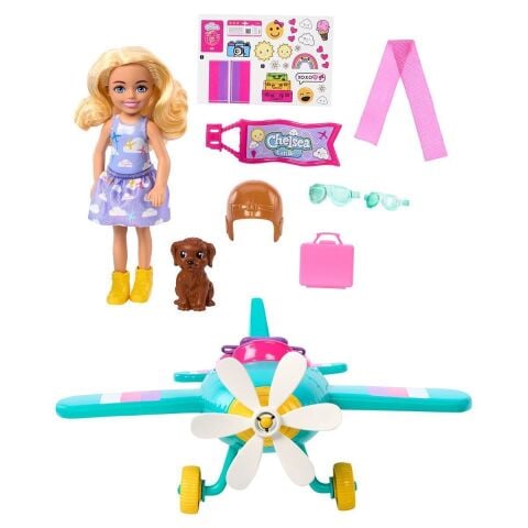 Mattel Htk38 Barbie Chelsea'Nin Pervaneli Mini Uçağı Oyun Set*3