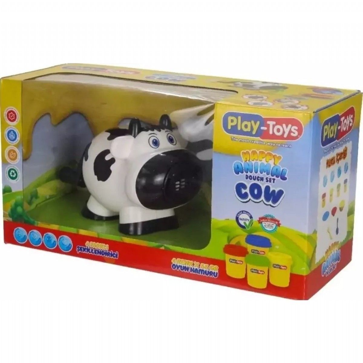 Playtoys Happy Anımal Cow Dough Set *12