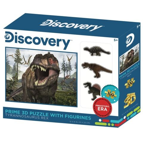 Neco Prm-15547 Prime 3D-Tyrannosaurus Rex Figür Set Ve 100 Parça Puzzle