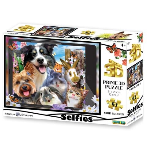 Neco Prm-20557 Prime 3D-Sevimli Dostlar Selfie-63 Parça Puzzle