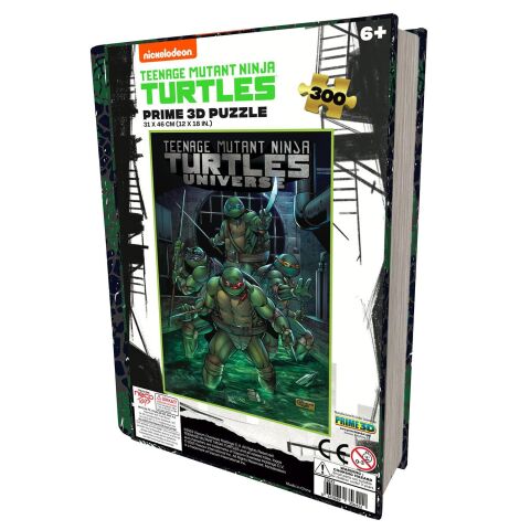 Neco Prm-35642 Prime 3D-Teenage Mutant Ninja Turtles 300 Parça Puzzle-Metal Kutu