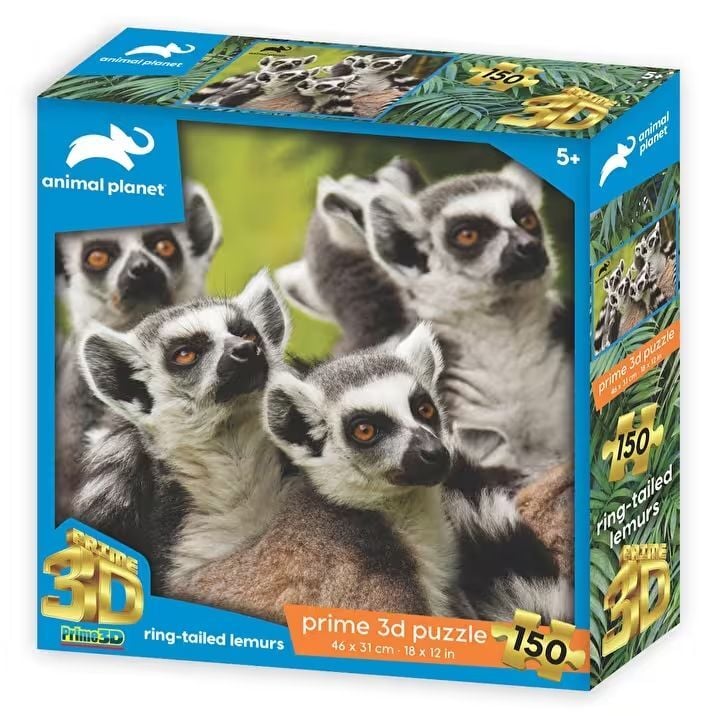 Neco Prm-10895 Prime 3D-Lemurlar-150 Parça Puzzle