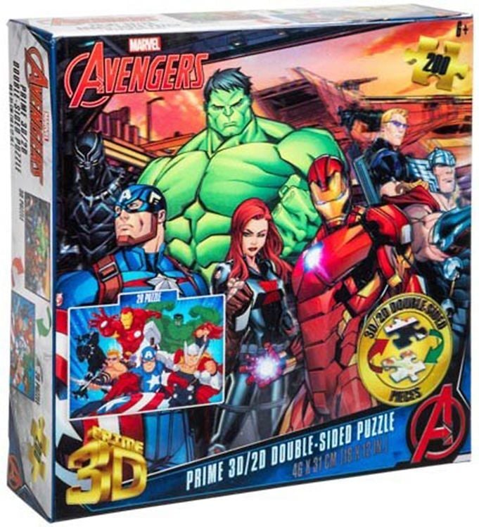 Neco Prm-37551 Prime 3D-Marvel Avengers 200 Prç Çift Taraflı Puzzle