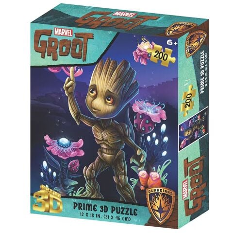 Neco Prm-33346 Prime 3D-Marvel Groot 200 Prç Puzzle