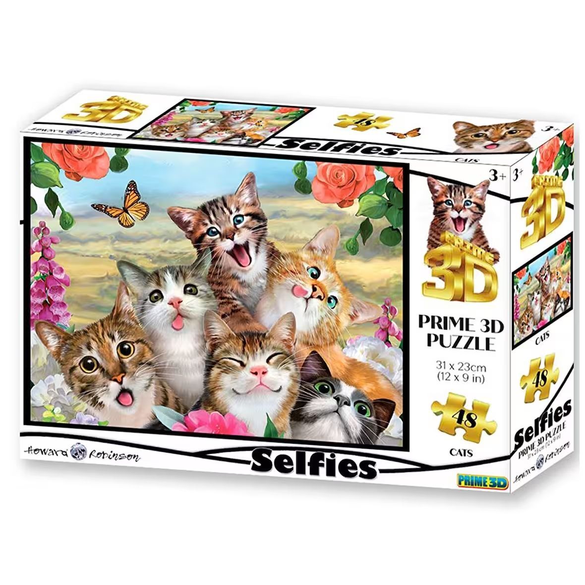 Neco Prm-10553 Prime 3D-Kediler Selfie-48 Parça Puzzle