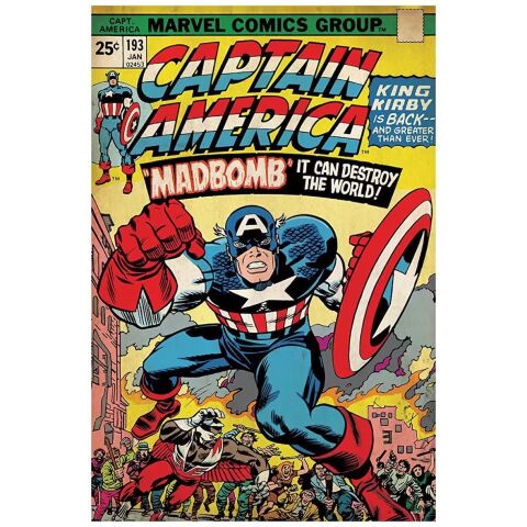 Neco Prm-33175 Prime 3D-Marvel Comics Cap,America-300 Parça Puzzle