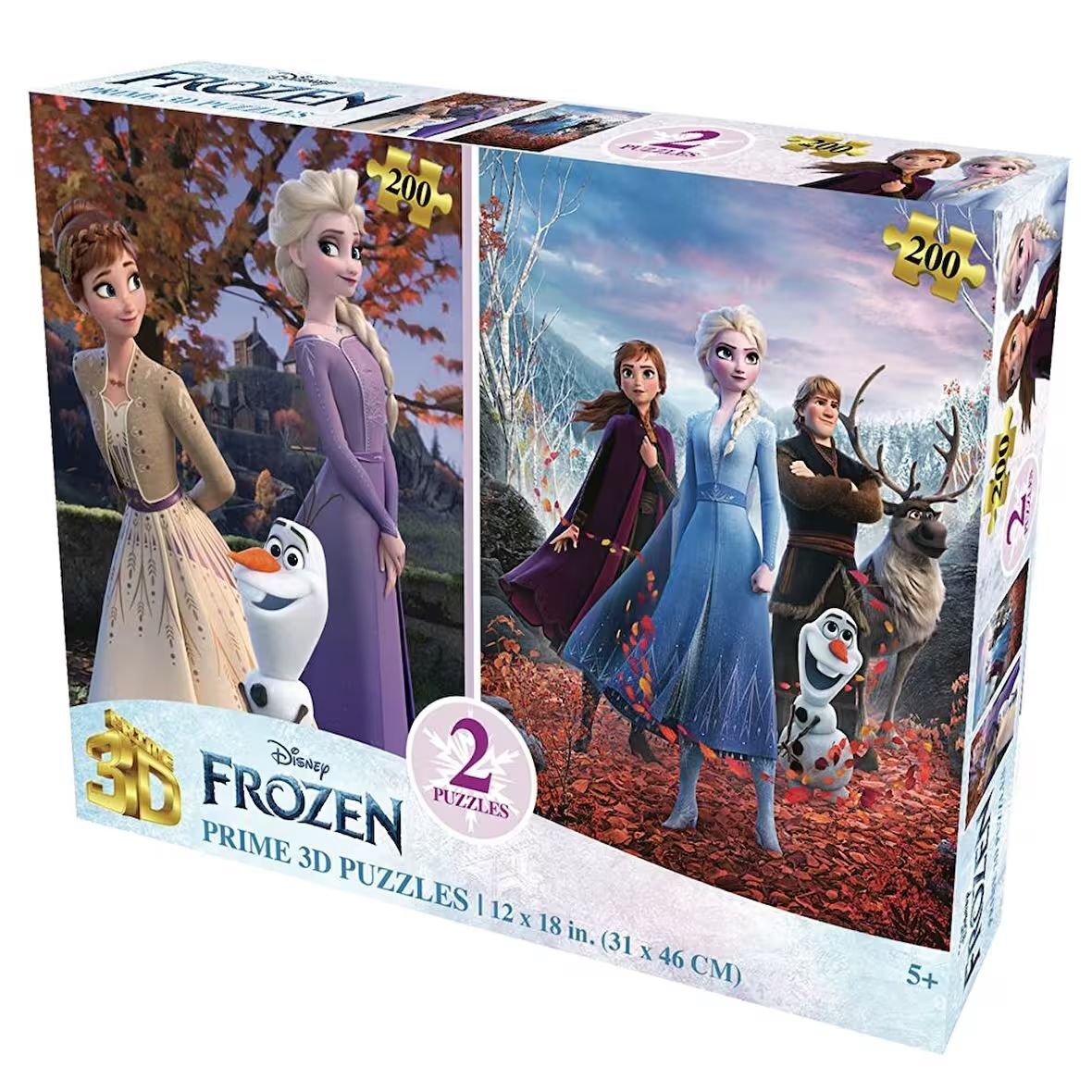 Neco Prm-10226 Prime 3D-Disney Frozen-200 Prç İkili Puzzle