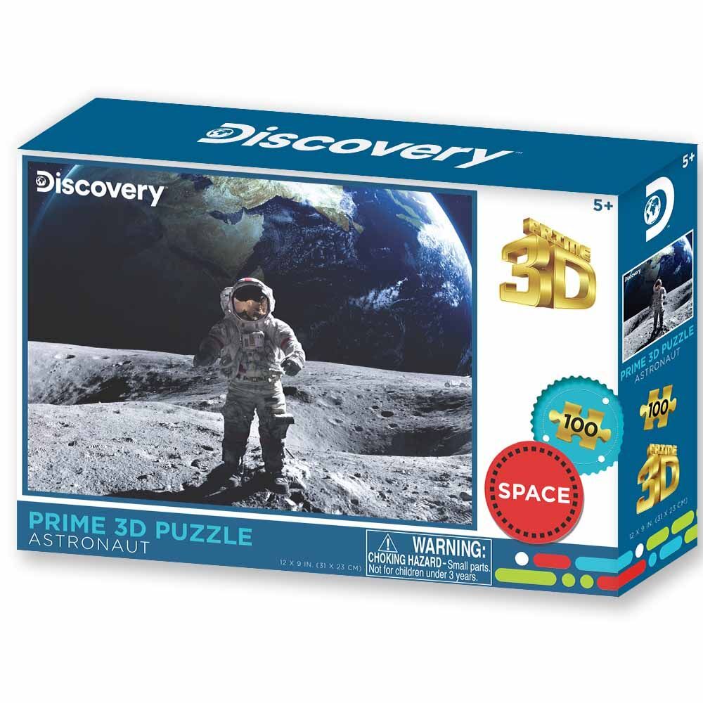 Neco Prm-10709 Prime 3D-Discovery Ayda Astronot-100 Parça Puzzle