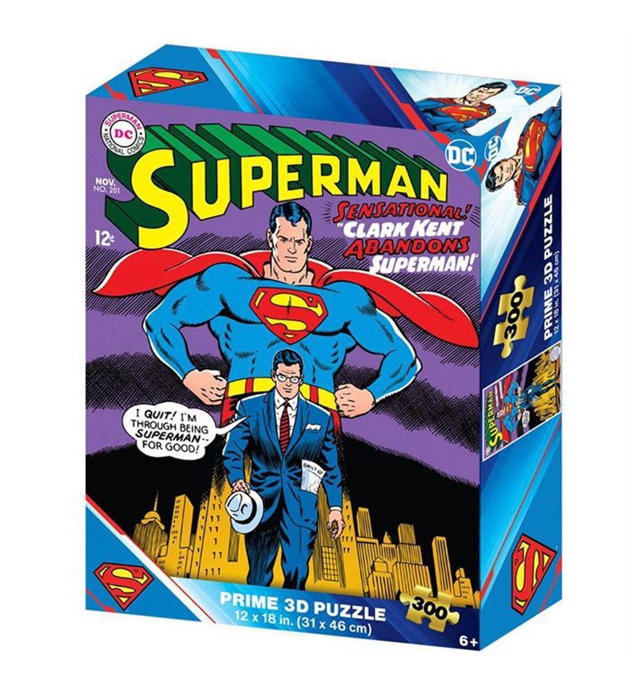 Neco Prm-33203 Prime 3D-Dc Comics Superman-300 Prç Puzzle